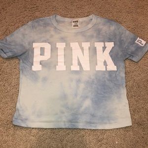 PINK tie dye crop top